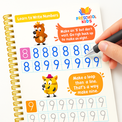 Velora™ Magic Practice Copybook Kit (4 Books)