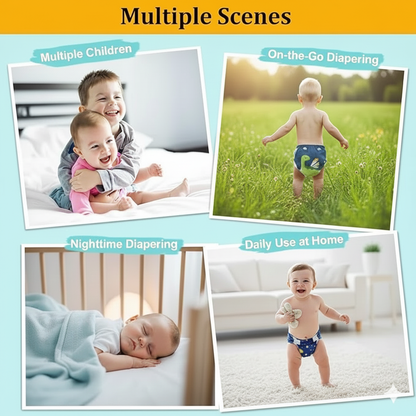 Velora™ Reusable Baby Diapers – Leakproof | Pack of 2